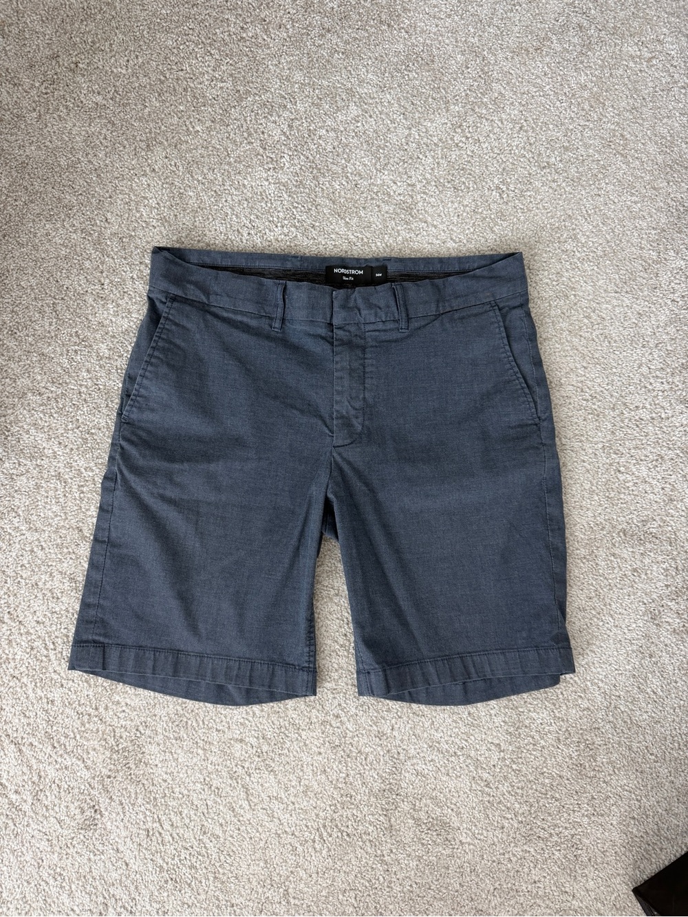 Nordstrom Men’s Navy Stretch Chino Slim Fit Shorts size 34 waist